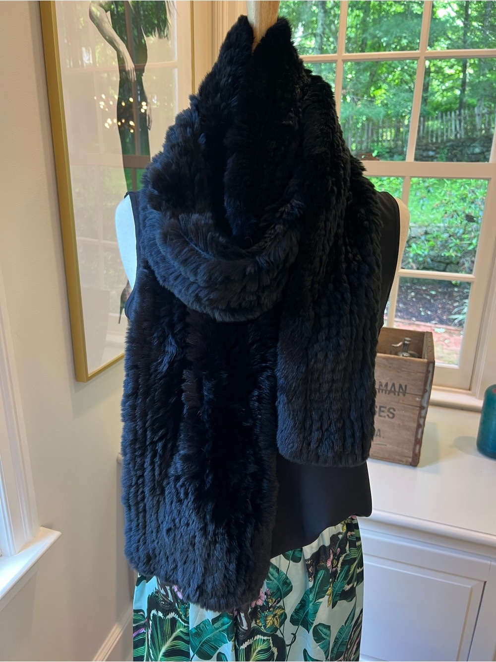 Rabbit fur wrap that’s light and yummy